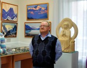 Встреча с геологом П.Г.Горбуновым на минералогической выставке в Музее Н.К. Рериха